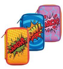 Astuccio 3 zip - 13 x 20 x 7,5 cm - colori e fantasie assortiti - Carioca Astuccio 3 zip - 13 x 20 x 7,5 cm - colori e fantasie assortiti - Carioca