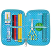 Astuccio 3 zip Candy collection - 19,5 x 7,5 x 12,9 cm - tessuto - fantasie assortite - Giotto