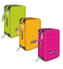 Astuccio 3 zip collezione Stilnovo - 19,5 x 7,5 x 12,9 cm - PL- colori neon assortiti - Giotto Astuccio 3 zip collezione Stilnovo - 19,5 x 7,5 x 12,9 cm - PL- colori neon assortiti - Giotto