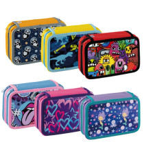 Astuccio 3 Zip Fantasy - 13 x 20 x7,5 cm - colori assortiti - Favorit Astuccio 3 Zip Fantasy - 13 x 20 x7,5 cm - colori assortiti - Favorit