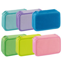 Astuccio 3 Zip Neon & Pastel - 13 x 20 x 7,5 cm - colori assortiti - Favorit Astuccio 3 Zip Neon & Pastel - 13 x 20 x 7,5 cm - colori assortiti - Favorit