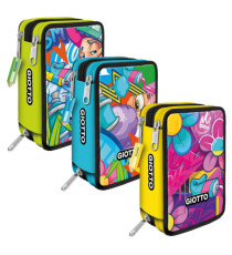 Astuccio 3 zip Young Street collection - 19,5 x 7,5 x 12,9 cm - PL - fantasie assortite - Giotto Astuccio 3 zip Young Street collection - 19,5 x 7,5 x 12,9 cm - PL - fantasie assortite - Giotto