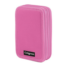 Astuccio Colors 3 zip - 13 x 20 x 7,5 cm - tessuto - colori assortiti - Colorosa