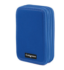 Astuccio Colors 3 zip - 13 x 20 x 7,5 cm - tessuto - colori assortiti - Colorosa