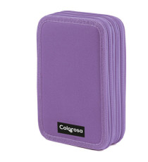Astuccio Colors 3 zip - 13 x 20 x 7,5 cm - tessuto - colori assortiti - Colorosa