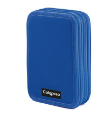 Astuccio Colors 3 zip - 13 x 20 x 7,5 cm - tessuto - colori assortiti - Colorosa
