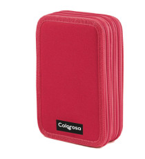 Astuccio Colors 3 zip - 13 x 20 x 7,5 cm - tessuto - colori assortiti - Colorosa
