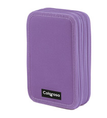 Astuccio Colors 3 zip - 13 x 20 x 7,5 cm - tessuto - colori assortiti - Colorosa