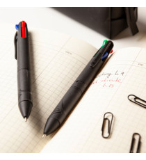 Astuccio penne a sfera All Black - punta 1,00 mm - 4 colori  - Osama - conf. 6 pezzi