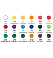 Acquerelli demi-godet - con pennello brush - in scatola di metallo - colori classici assortiti - DOM - astuccio 18 color