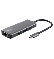 Adattatore multiporta Dalyx - USB-C 6 in 1 - alluminio - argento - Trust