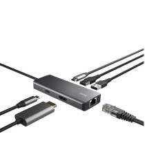 Adattatore multiporta Dalyx - USB-C 6 in 1 - alluminio - argento - Trust
