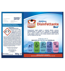 Additivo Omino Bianco disinfettante per tessuti - 450 gr - Omino Bianco Additivo Omino Bianco disinfettante per tessuti - 450 gr - Omino Bianco