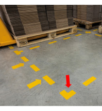 Adesivo da terra - forma a L - 10 x 10 cm - Durable - conf. 10 pezzi Adesivo da terra - forma a L - 10 x 10 cm - Durable - conf. 10 pezzi