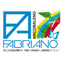 Album Arcobaleno - 24x33cm - 10 fogli - 140gr - 5 colori - Fabriano Album Arcobaleno - 24x33cm - 10 fogli - 140gr - 5 colori - Fabriano