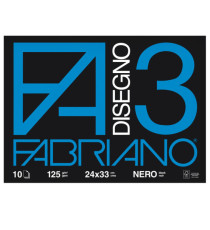 Album F3 - 24x33cm - 10 fogli - neri - 125gr - Fabriano Album F3 - 24x33cm - 10 fogli - neri - 125gr - Fabriano