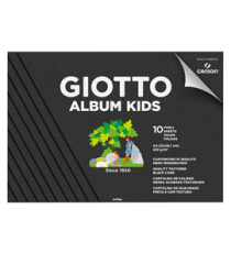 Album Kids cartoncino nero 5+ - A4 - 220gr - 10 fogli - Giotto Album Kids cartoncino nero 5+ - A4 - 220gr - 10 fogli - Giotto
