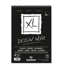 Album spiralato lato corto XL - A3 - 150 gr - 40 fogli - nero - Canson Album spiralato lato corto XL - A3 - 150 gr - 40 fogli - nero - Canson