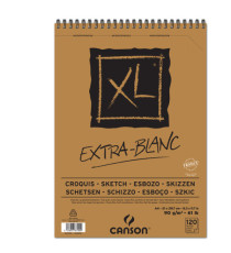 Album spiralato lato corto XL - A4 - 90 gr - 120 fogli - extra white - Canson Album spiralato lato corto XL - A4 - 90 gr - 120 fogli - extra white - Canson