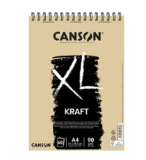 Album spiralato lato corto XL kraft - A4 - 90 gr - 60 fogli - Canson Album spiralato lato corto XL kraft - A4 - 90 gr - 60 fogli - Canson
