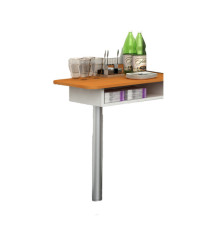 Allungo angolo Ristoro - punto caffè - 60 x 45 x 84 cm - bianco/noce chiaro