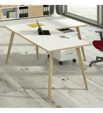 Allungo DX/SX per scrivanie Woody - 60 x 80 x H 74,4 cm - rovere / bianco Allungo DX/SX per scrivanie Woody - 60 x 80 x H 74,4 cm - rovere / bianco