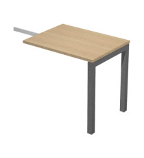 Allungo reversibile dx/sx Easy Plus - 80x60cm - Rovere - Gamba antracite Allungo reversibile dx/sx Easy Plus - 80x60cm - Rovere - Gamba antracite