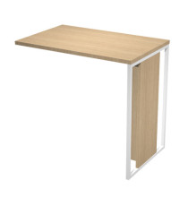 Allungo reversibile dx/sx Essence - 80 x 50 cm - Rovere - Gamba bianco Allungo reversibile dx/sx Essence - 80 x 50 cm - Rovere - Gamba bianco