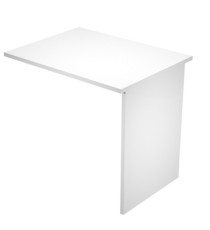 Allungo reversibile dx/sx per scrivanie Easy - 80 x 60 cm - con fianchi pannello - Bianco Allungo reversibile dx/sx per scrivanie Easy - 80 x 60 cm - con fianchi pannello - Bianco