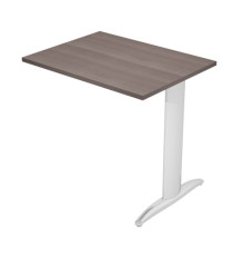 Allungo reversibile dx/sx per scrivanie Easy - 80 x 60 cm - Frassino toscano/metal cromato Allungo reversibile dx/sx per scrivanie Easy - 80 x 60 cm - Frassino toscano/metal cromato