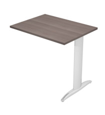 Allungo reversibile dx/sx per scrivanie Easy - 80 x 60 cm - Frassino toscano/metal cromato Allungo reversibile dx/sx per scrivanie Easy - 80 x 60 cm - Frassino toscano/metal cromato