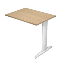 Allungo reversibile dx/sx per scrivanie Easy - 80 x 60 cm - Rovere/grigio alluminio Allungo reversibile dx/sx per scrivanie Easy - 80 x 60 cm - Rovere/grigio alluminio