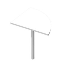 Angolare Agorà Basic - 90 gradi - 80 x 80 cm - gamba di supporto in metallo - bianco Angolare Agorà Basic - 90 gradi - 80 x 80 cm - gamba di supporto in metallo - bianco