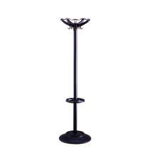 Appendiabiti - con portaombrelli - 5 posti - 168 x 46 cm - nero - Unisit Appendiabiti - con portaombrelli - 5 posti - 168 x 46 cm - nero - Unisit