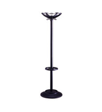 Appendiabiti - con portaombrelli - 5 posti - 168 x 46 cm - nero - Unisit Appendiabiti - con portaombrelli - 5 posti - 168 x 46 cm - nero - Unisit