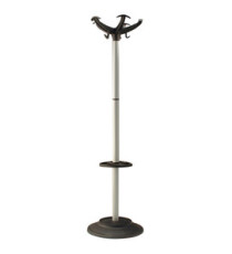 Appendiabiti - con portaombrelli - 5 posti - 168 x 46 cm - nero/grigio - Unisit Appendiabiti - con portaombrelli - 5 posti - 168 x 46 cm - nero/grigio - Unisit