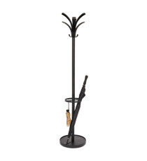 Appendiabiti - con portaombrelli - 6 posti - 175 x 38 cm - nero - Alba Appendiabiti - con portaombrelli - 6 posti - 175 x 38 cm - nero - Alba