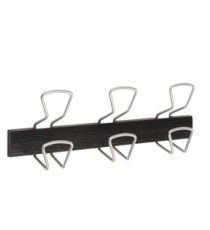 Appendiabiti da muro - 3 posti - 46,5 x 7,2 x 16,5 cm - metallo/ABS - nero/grigio metallizzato - Alba Appendiabiti da muro - 3 posti - 46,5 x 7,2 x 16,5 cm - metallo/ABS - nero/grigio metallizzato - Alba