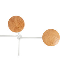 Appendiabiti da muro - 6 posti - 12 x 28 x 7 cm - metallo/legno - bianco - Alba Appendiabiti da muro - 6 posti - 12 x 28 x 7 cm - metallo/legno - bianco - Alba