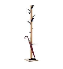 Appendiabiti Easycloth - con portaombrelli - 6 posti - 35 x 35 x 180 cm - legno/nero - Paperflow Appendiabiti Easycloth - con portaombrelli - 6 posti - 35 x 35 x 180 cm - legno/nero - Paperflow