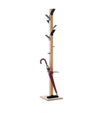 Appendiabiti Easycloth - con portaombrelli - 6 posti - 35 x 35 x 180 cm - legno/nero - Paperflow Appendiabiti Easycloth - con portaombrelli - 6 posti - 35 x 35 x 180 cm - legno/nero - Paperflow