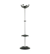 Appendiabiti Jolly - con portaombrelli - 8 posti - 168 x 40 cm - nero/grigio - Unisit Appendiabiti Jolly - con portaombrelli - 8 posti - 168 x 40 cm - nero/grigio - Unisit