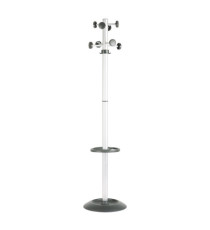 Appendiabiti Totem - con portaombrelli - 8 posti - 175 x 39 cm - grigio/nero - Unisit Appendiabiti Totem - con portaombrelli - 8 posti - 175 x 39 cm - grigio/nero - Unisit