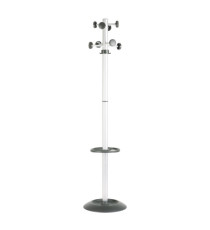 Appendiabiti Totem - con portaombrelli - 8 posti - 175 x 39 cm - grigio/nero - Unisit Appendiabiti Totem - con portaombrelli - 8 posti - 175 x 39 cm - grigio/nero - Unisit