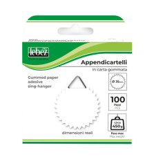 Appendicartelli adesivi - 3,5 cm - carta gommata - bianco - Lebez - conf. 100 pezzi Appendicartelli adesivi - 3,5 cm - carta gommata - bianco - Lebez - conf. 100 pezzi