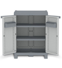 Armadietto Domino Wave - Base 700UW - 2 ante - 70 x 43,8 x 97,6 cm - PPL - grigio - Terry Armadietto Domino Wave - Base 700UW - 2 ante - 70 x 43,8 x 97,6 cm - PPL - grigio - Terry