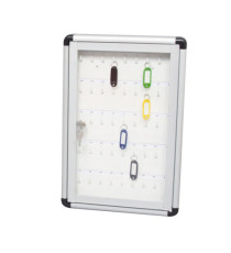 Bacheca murale portachiavi - 30 x 45 cm - 45 posti chiave - Metalplus