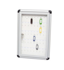 Bacheca murale portachiavi - 30 x 45 cm - 45 posti chiave - Metalplus