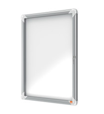 Bacheca per esterni - fondo magnetico bianco - 4 fogli A4 - verticale - Nobo