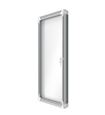 Bacheca per esterni - fondo magnetico bianco - 4 fogli A4 - verticale - Nobo